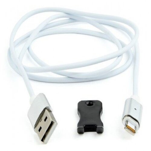 Gembird CC-USB2-AMLMM-1M Magnetic USB 8-pin male cable, silver, 1 m kabal Slike