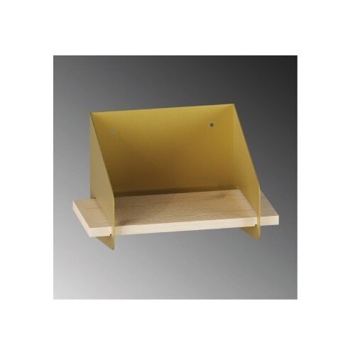 Hanah home Zidna polica s kratkim krakom, 30x20x19 cm, zlatna boja Slike