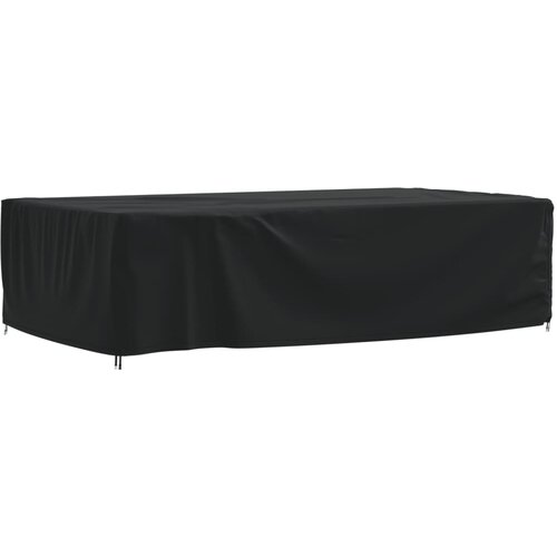 VidaXL Pokrivalo za vrtno pohi&amp;scaron;tvo črno 315x180x74 cm 420D oxford Slike