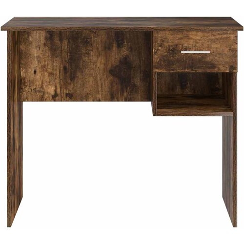  Stol s policom Dimljeni hrast 90 x 49 x 75 cm Konstruirano drvo Slike
