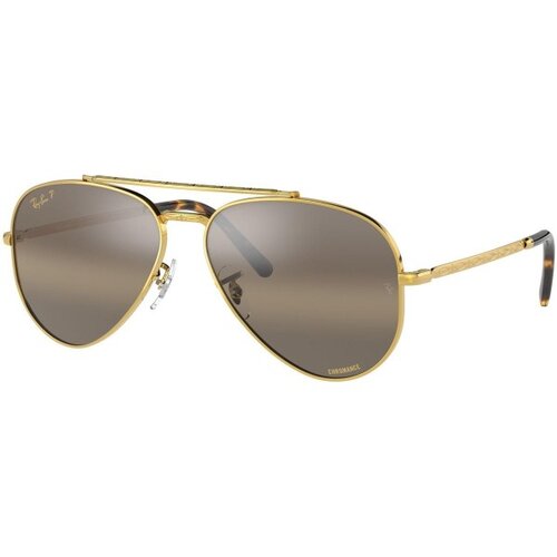 Ray-ban New Aviator Chromance Collection RB3625 9196G5 Polarized M (58) Zlata/Rjava Slike