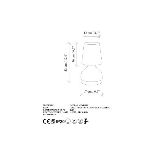 Opviq stona lampa Yıldo 8023 Slike