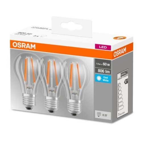 Ledvance star led žarulja (6,5 w, E27, neutralno bijelo, bez prigu&amp;scaron;ivanja, 3 kom.) Slike