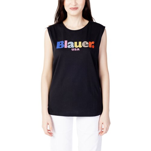 Blauer Majice s kratkimi rokavi LOGO FRAMMENTATO 23SBLDH03283 Črna Cene