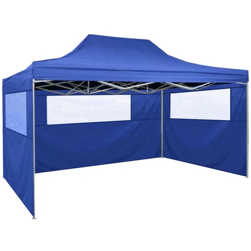vidaXL profesionalni sklopivi šator za zabave 3 x 4 m čelični plavi