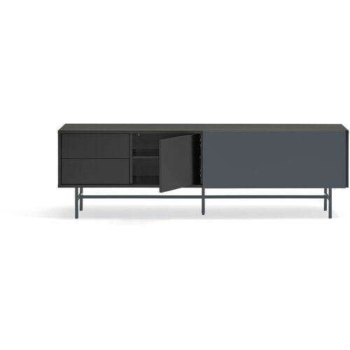 Teulat Crna/antracitno siva TV komoda 180x56 cm Nube &amp;ndash; Slike