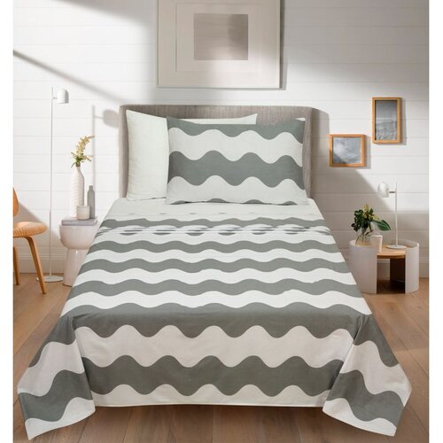 ESSENZA SLEEP 634765 POSTELJINA LANCUN MARE 150X270+150X240+60X80 CM VALOVI SIVI Cijene