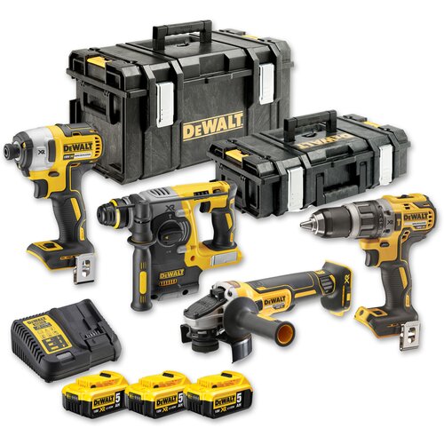 Dewalt DCK422P3-QW Akumulatorski komplet 4 dijela, 18 volti ukljucujuci 3 x 5,0 Ah baterije, brzo punjenje i Tough-Box. Cijene