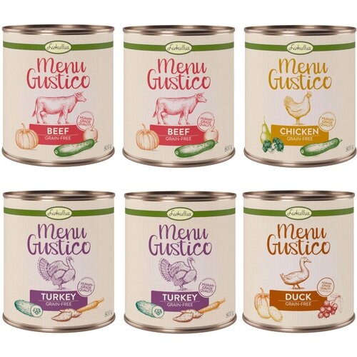 Me&scaron;ano poskusno pakiranje Lukullus Menu Gustico po poskusni ceni - 6 x 800 g (4 sorte) Cijene