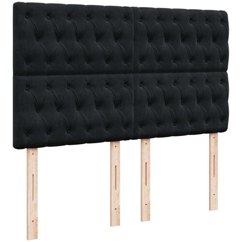 VidaXL Otomanski krevet s madracima&amp;amp;LED crni 140x190 cm bar&amp;scaron;unasti Slike