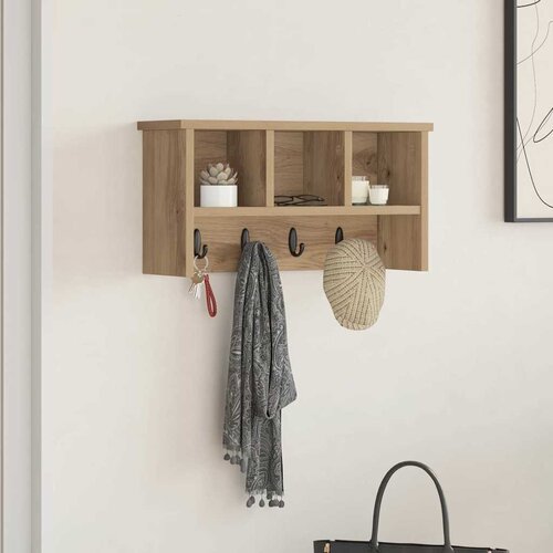  Vje&scaron;alica za kapute na zidu Umjetnički hrast 50 x 16 x 26 cm Cijene