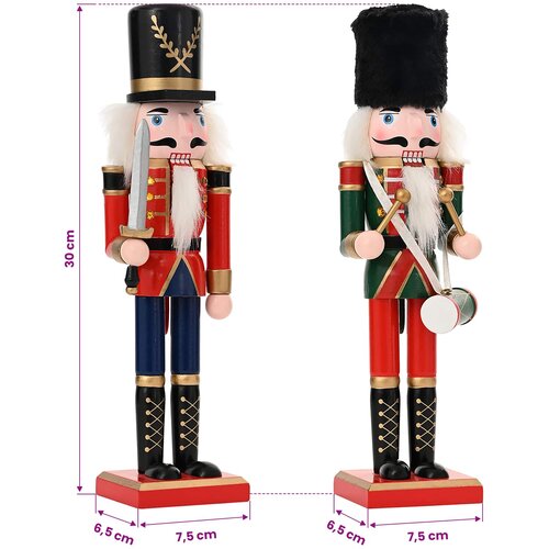  Božićni ora&amp;scaron;ar TURKU 2 kom. Crvena i crna 30 cm Slike