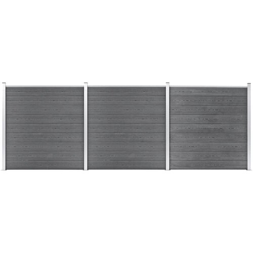  Vrtna ograda WPC 526 x 186 cm siva Slike