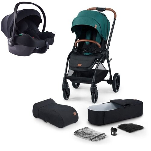 Kinderkraft Kolica Evolution Cocoon 3u1, midnight green B Slike