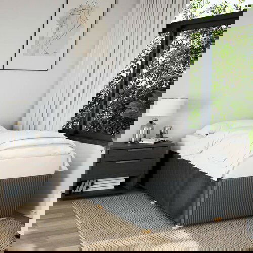 vidaXL Posteljni okvir temno siv 80x200 cm blago Cene