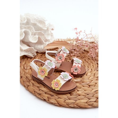 Kesi Children's sandals decorated with flowers Multicolor Tinette Cene