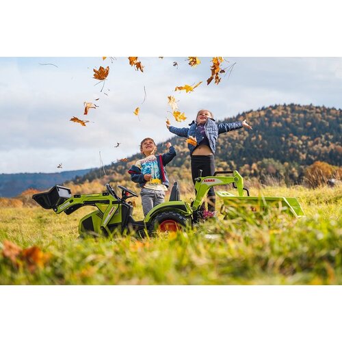 Falk Traktor na pedale Claas sa prikolicom, žlicom i buldožerom 3 godine Slike