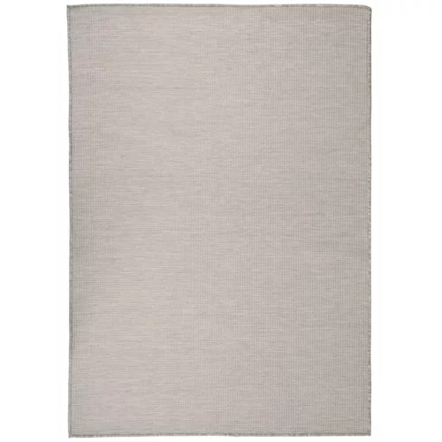 Vanjski tepih ravnog tkanja 160 x 230 cm sivo-smeđi