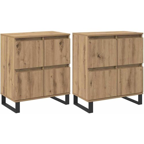 vidaXL Strani &scaron;al 2 pcs Umetni hrast 60 x 35 x 70 cm, (5000107505) Cene