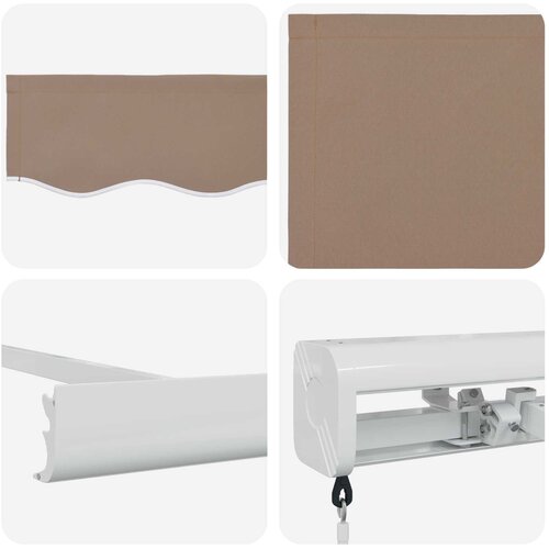  Povlačivi tende Sivosmeđa 450 &amp;times; 300 cm Platno i Aluminij Slike