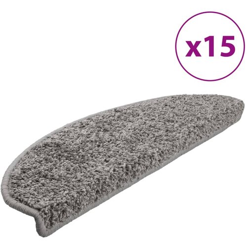 Maison Chic Preproga, Ruge za stopnice 15 kosov 65x21x4 cm sive, (22120834) Cene