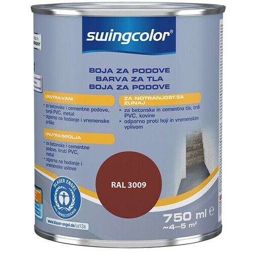SWINGCOLOR Boja za pod (Crvene boje, 750 ml) Slike