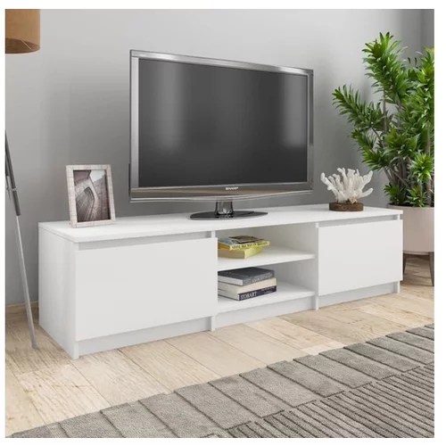  TV omarica bela 140x40x35,5 cm iverna plošča