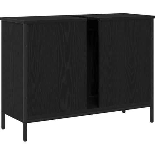  Kupaonski ormarić za sudoper Crni hrast 80 x 30 x 60 cm Slike
