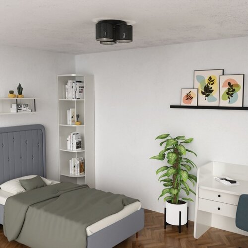  Plafonski luster LOFT SHADE 3xE27/60W/230V crni Slike