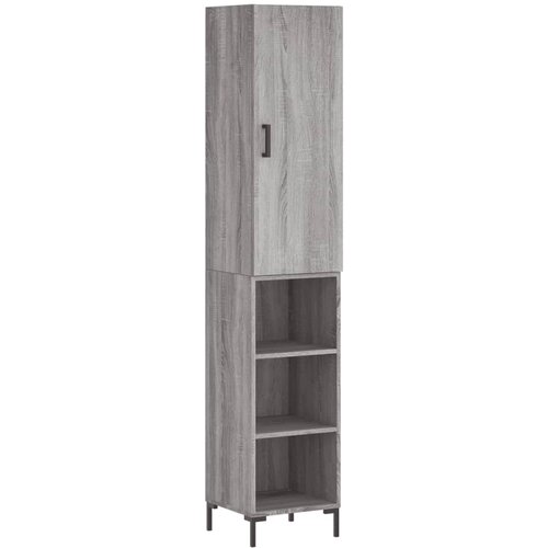 Maison Chic Visoka omara - Komoda - Predalnik siva sonoma 34,5x34x180 cm inženirski les, (21721877) Slike