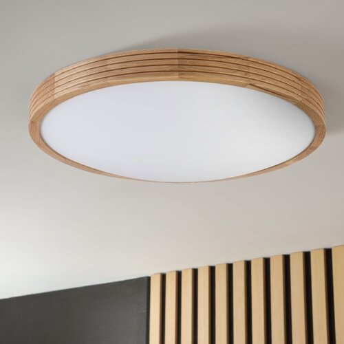 Brilagi LED plafonsko svetlo CARVALHO MODERN SLIM 3xE27/60W/230V, prečnik 47,5 cm, hrast Slike