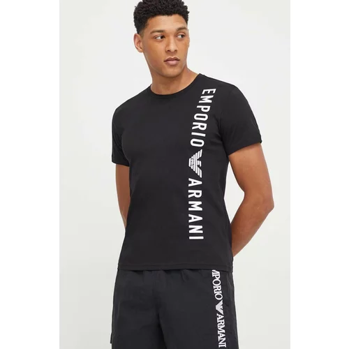 Emporio Armani Underwear Bombažna kratka majica moški, črna barva