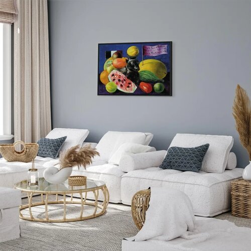  Slika - Frida Kahlo – Still Life 120x80 U crnom drvenom okviru Cene