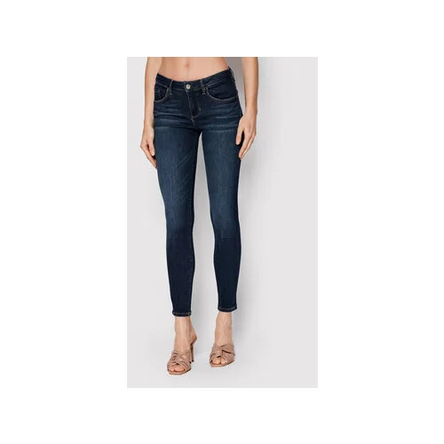 Guess Jeans hlače Annette W2YA99 D4Q03 Mornarsko modra Skinny Fit