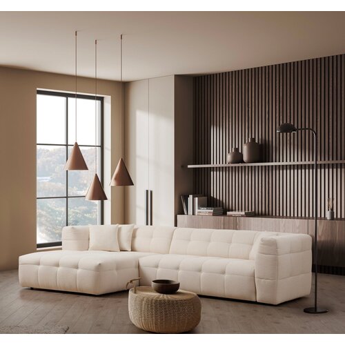  Cady Lijeva ugaona sofa, 3 sjedišta, bež Cene