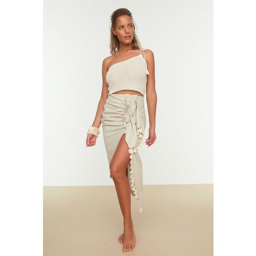 Trendyol Beige Woven Linen Look Tassel Beach Skirt Cijene