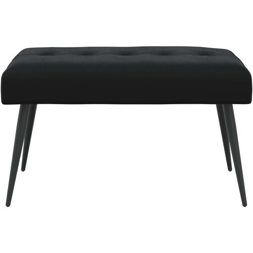  Klupa s gumbastim tkanjem Crna 80 x 40 x 46 cm Bar&amp;scaron;un Slike