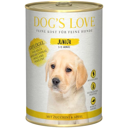 Dog's Love Junior perutnina -12 x 400 g