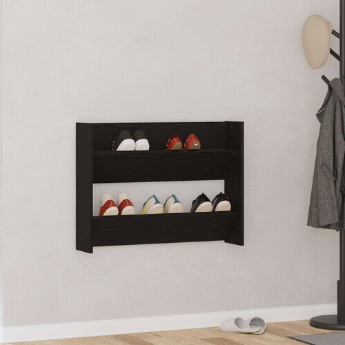  Ormar za cipele Crni hrast 82 x 18 x 60 cm Konstruirano drvo Cijene