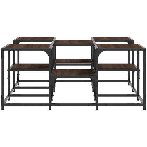  Stolić za kavu smeđa boja hrasta 91x91x40 cm konstruirano drvo Slike