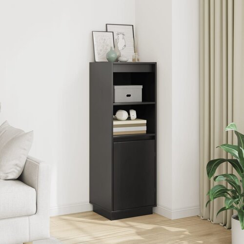 Furnova Visoka omara črna 37x34x110 cm trdna borovina, (21955083) Slike