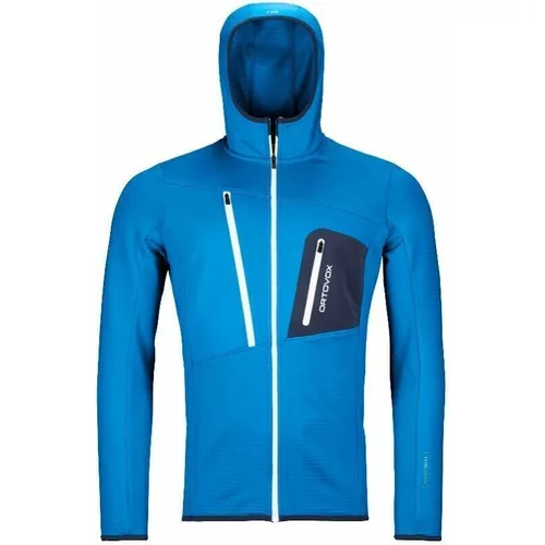 Ortovox Majica s kapuljačom na otvorenom Fleece Grid M Safety Blue S