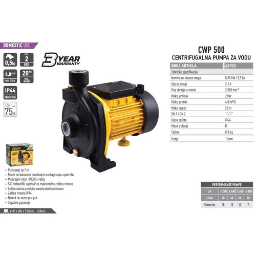 FF_Group FF EA PUMPA ZA VODU CWP 500 Cene