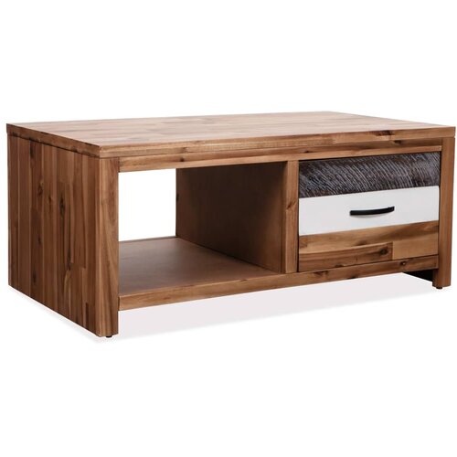  Stolić za kavu od masivnog bagremovog drva 90 x 50 x 37,5 cm Slike