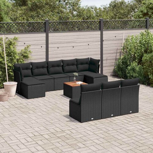  11-dijelni set vrtnih sofa od poliratana s jastucima Slike