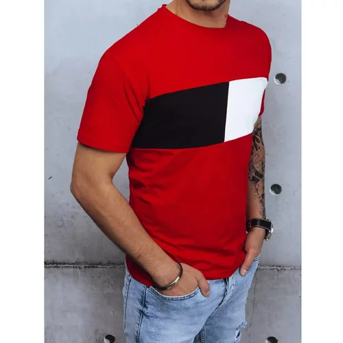 DStreet Basic red men's T-shirt RX4847
