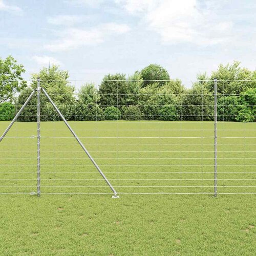VidaXL polje ograje 1.6x25 m pocinkano jeklo Slike