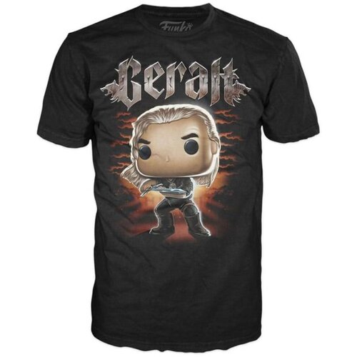 Funko Majica Tees - The Witcher POP! - Geralt of Rivia (M) Slike