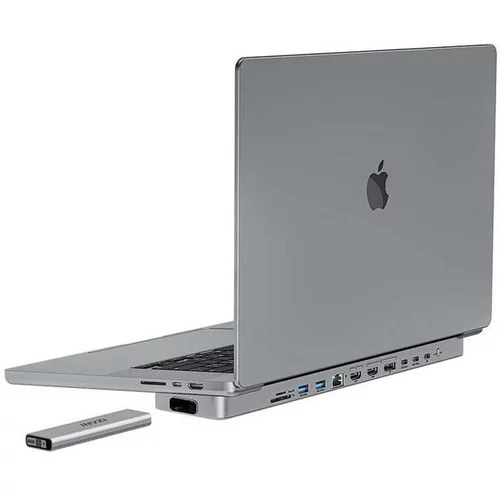 Invzi Priključna postaja / USB-C vozlišče za MacBook Pro 13 / 14 MagHub 12w2 z režo za SSD (siva)
