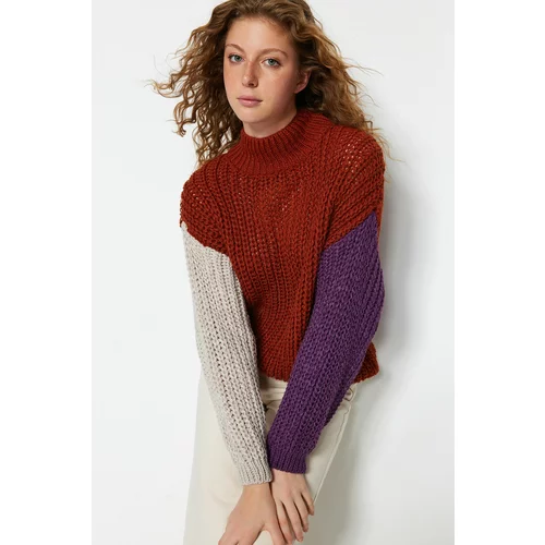 Trendyol Sweater - Brown - Oversize